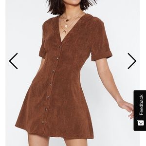 Brown Corduroy Dress